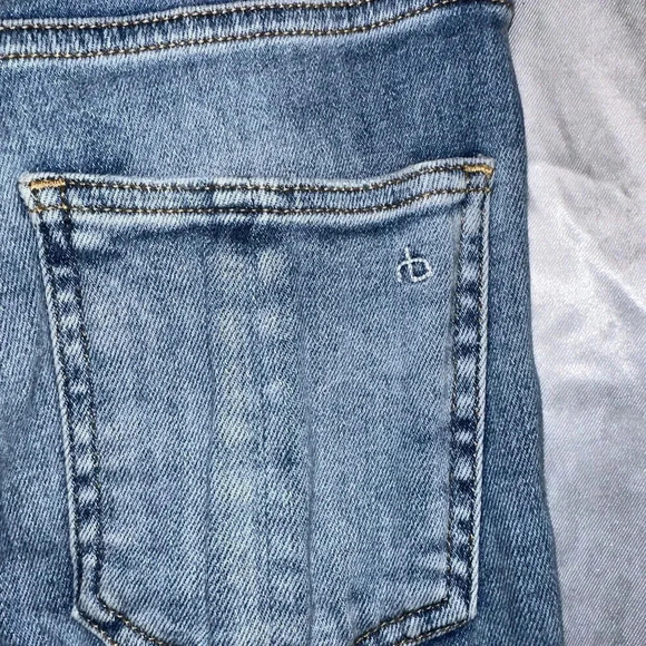 Rag & Bone High Rise Ankle Skinny Frayed Hem Womens Sz 25 Distressed‎ Normcore - Picture 4 of 13